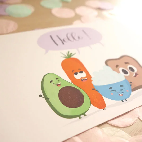Carte illustrée aliments