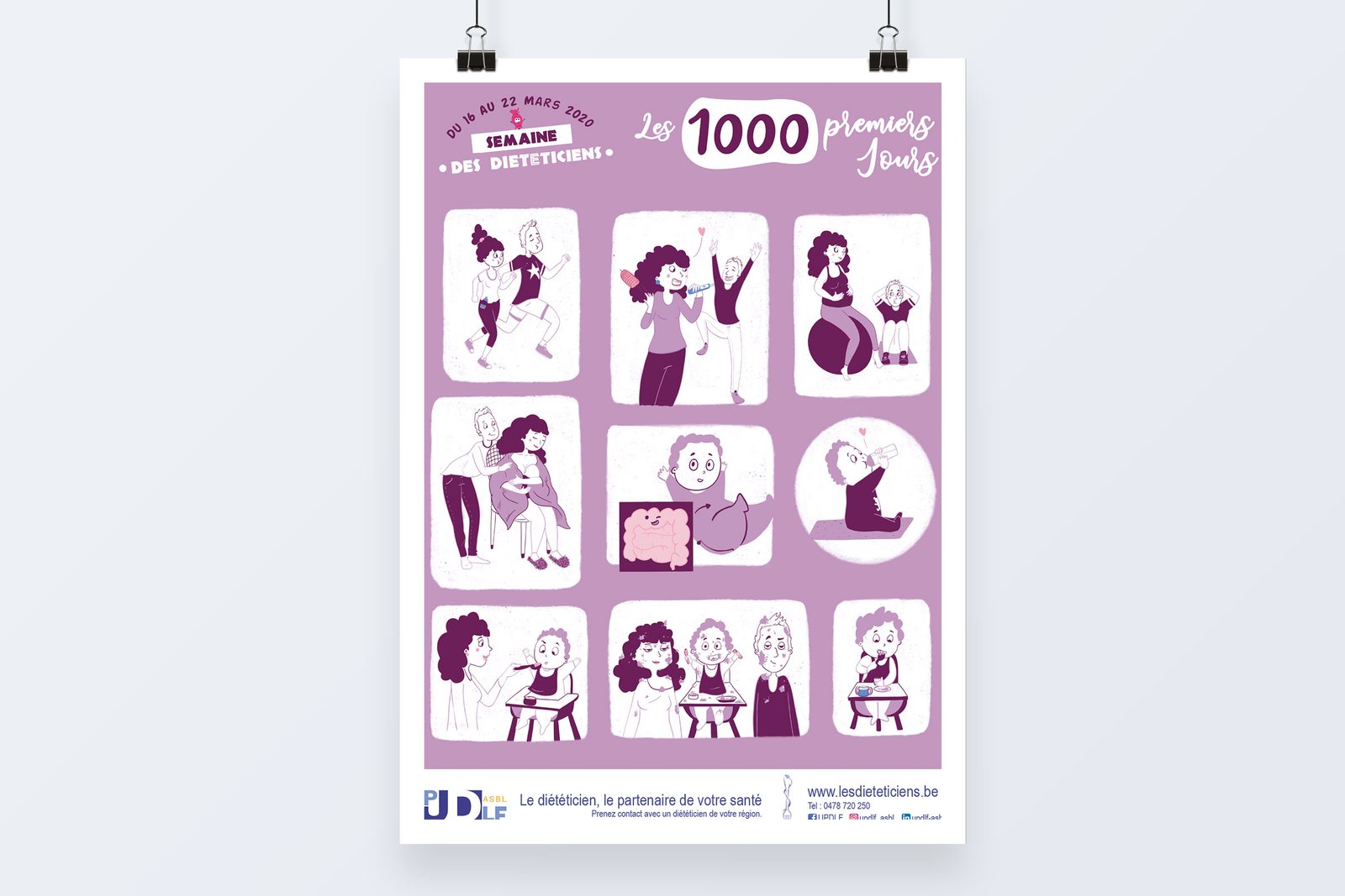 Les 1000 premiers jours affiche Diététiciens